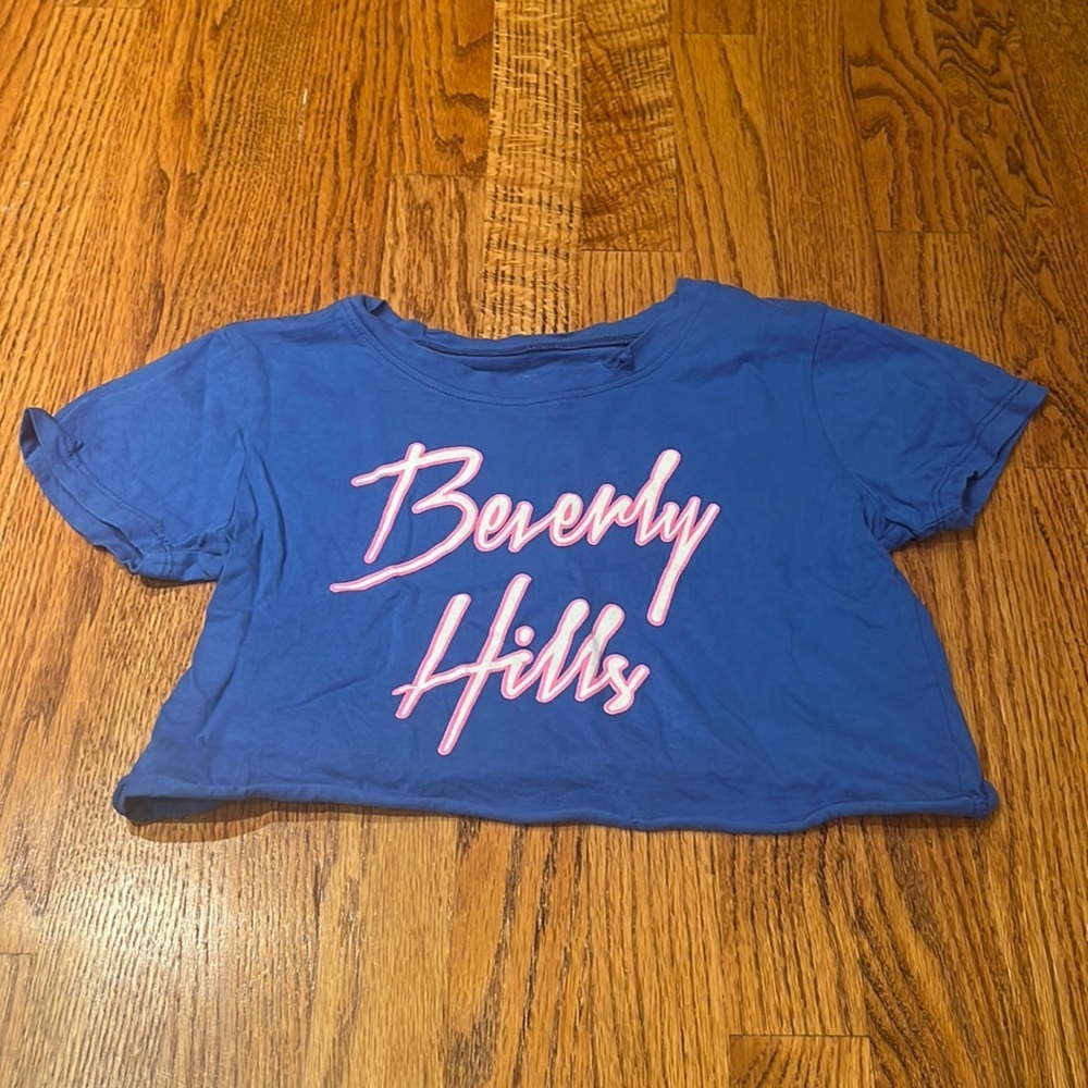 Prince Peter Collection Girl’s Blue Beverly Hills Crop Tee Size M